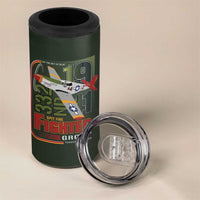 Tuskegee Airmen 332nd Spit Fire 4 in 1 Can Cooler Tumbler Camo Moss Green - Wonder Print Shop