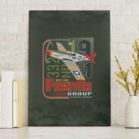 Tuskegee Airmen 332nd Spit Fire Canvas Wall Art Camo Moss Green - Wonder Print Shop