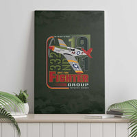 Tuskegee Airmen 332nd Spit Fire Canvas Wall Art Camo Moss Green - Wonder Print Shop