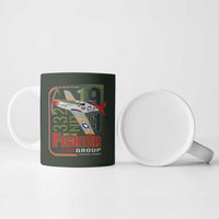 Tuskegee Airmen 332nd Spit Fire Ceramic Mug Camo Moss Green - Wonder Print Shop