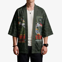 Tuskegee Airmen 332nd Spit Fire Kimono Camo Moss Green - Wonder Print Shop