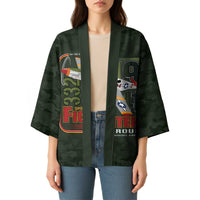 Tuskegee Airmen 332nd Spit Fire Kimono Camo Moss Green - Wonder Print Shop