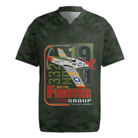 Tuskegee Airmen 332nd Spit Fire Rugby Jersey Camo Moss Green - Wonder Print Shop