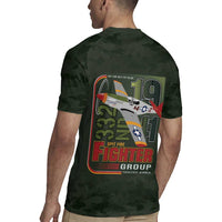 Tuskegee Airmen 332nd Spit Fire Rugby Jersey Camo Moss Green - Wonder Print Shop