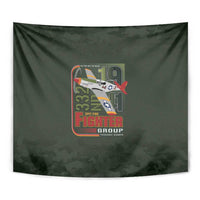 Tuskegee Airmen 332nd Spit Fire Tapestry Camo Moss Green - Wonder Print Shop