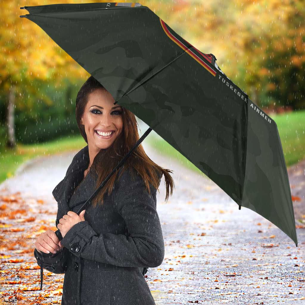 Tuskegee Airmen 332nd Spit Fire Umbrella Camo Moss Green - Wonder Print Shop