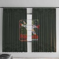 Tuskegee Airmen 332nd Spit Fire Window Curtain Camo Moss Green - Wonder Print Shop
