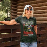 Tuskegee Airmen 332nd Spit Fire Women Polo Shirt Camo Moss Green - Wonder Print Shop
