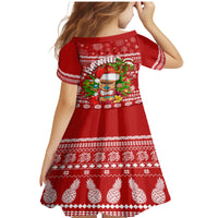 Hawaii Tiki Christmas Family Matching Mermaid Dress and Hawaiian Shirt Mele Kalikimaka LT7 - Wonder Print Shop