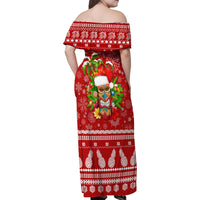 Hawaii Tiki Christmas Family Matching Off Shoulder Maxi Dress and Hawaiian Shirt Mele Kalikimaka LT7 - Wonder Print Shop