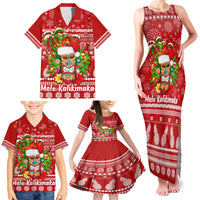 Hawaii Tiki Christmas Family Matching Tank Maxi Dress and Hawaiian Shirt Mele Kalikimaka - Wonder Print Shop