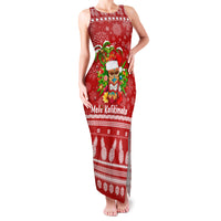 Hawaii Tiki Christmas Family Matching Tank Maxi Dress and Hawaiian Shirt Mele Kalikimaka - Wonder Print Shop