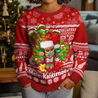 Hawaii Tiki Christmas Kid Ugly Christmas Sweater Mele Kalikimaka - Wonder Print Shop