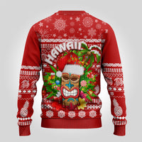 Hawaii Tiki Christmas Ugly Christmas Sweater Mele Kalikimaka - Wonder Print Shop