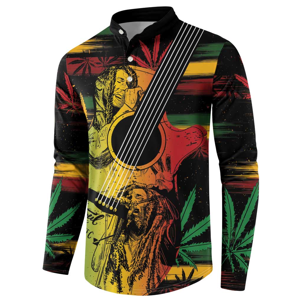 Personalised Reggae Soul Button Sweatshirt Sketch Style LT7 - Wonder Print Shop