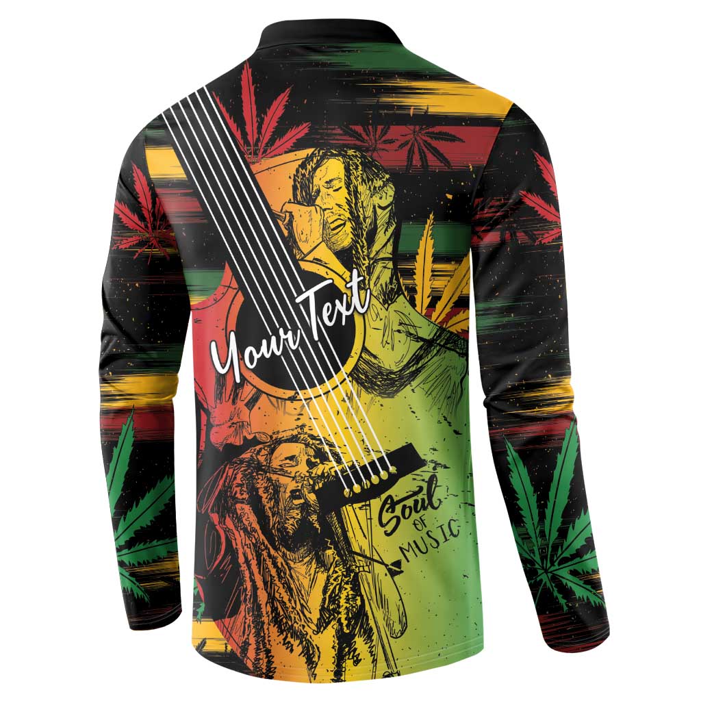 Personalised Reggae Soul Button Sweatshirt Sketch Style LT7 - Wonder Print Shop