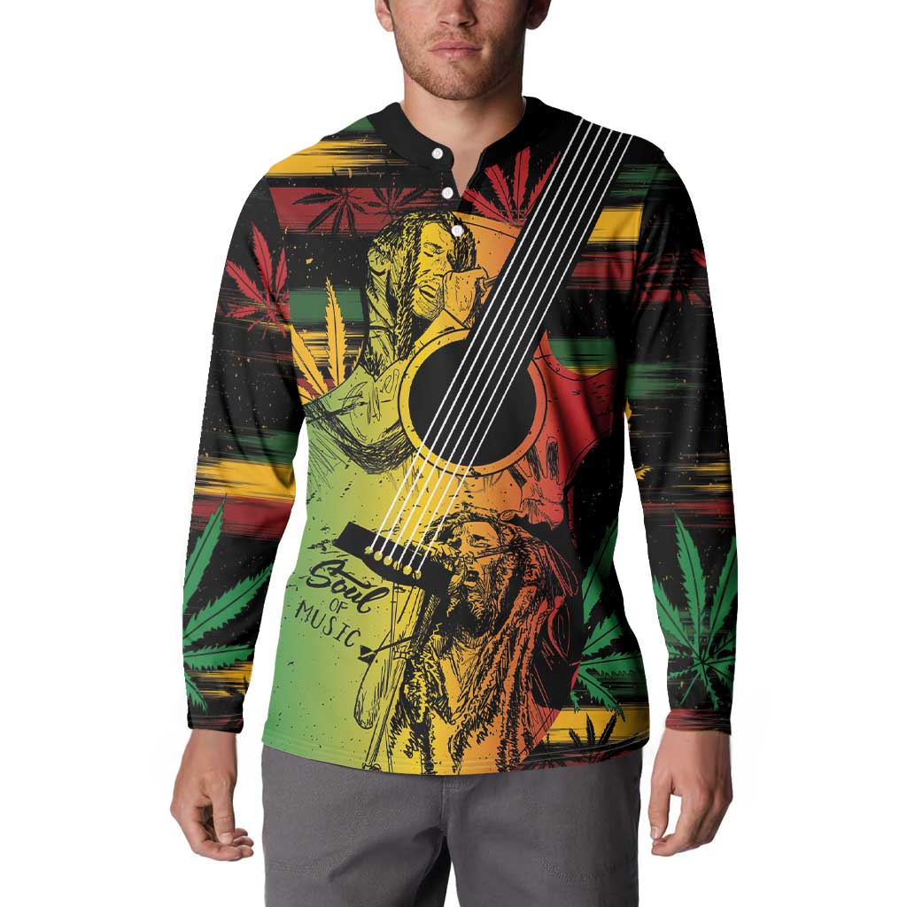 Personalised Reggae Soul Button Sweatshirt Sketch Style LT7 - Wonder Print Shop