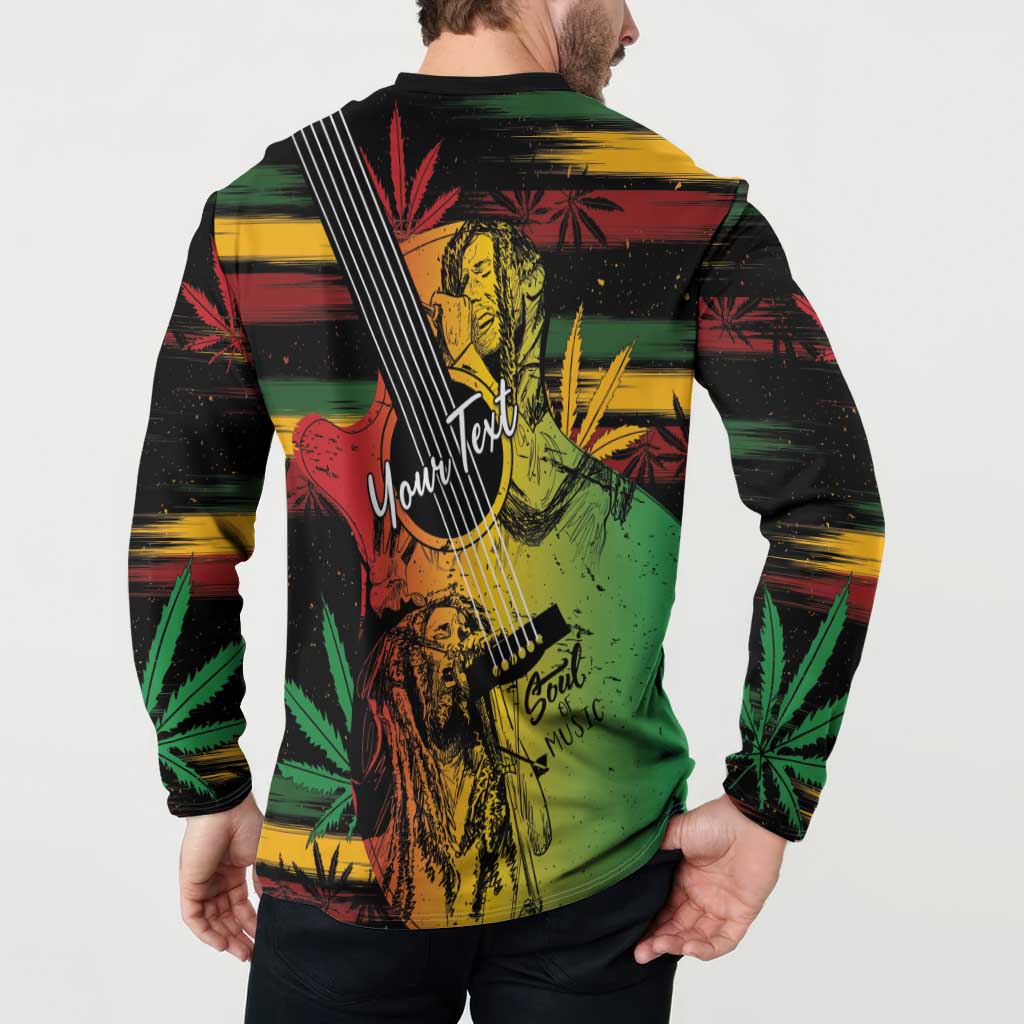 Personalised Reggae Soul Button Sweatshirt Sketch Style LT7 - Wonder Print Shop