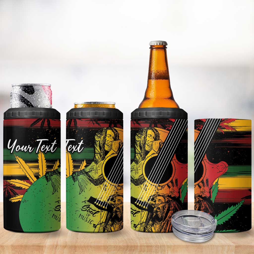 Personalised Reggae Soul 4 in 1 Can Cooler Tumbler Sketch Style LT7 - Wonder Print Shop