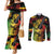 Personalised Reggae Soul Couples Matching Mermaid Dress and Long Sleeve Button Shirt Sketch Style