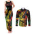Personalised Reggae Soul Couples Matching Tank Maxi Dress and Long Sleeve Button Shirt Sketch Style LT7 - Wonder Print Shop