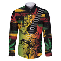 Personalised Reggae Soul Family Matching Long Sleeve Bodycon Dress and Hawaiian Shirt Sketch Style LT7 - Wonder Print Shop