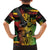 Personalised Reggae Soul Family Matching Off The Shoulder Long Sleeve Dress and Hawaiian Shirt Sketch Style - Wonder Print Shop
