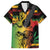 Personalised Reggae Soul Family Matching Off Shoulder Short Dress and Hawaiian Shirt Sketch Style LT7 - Wonder Print Shop