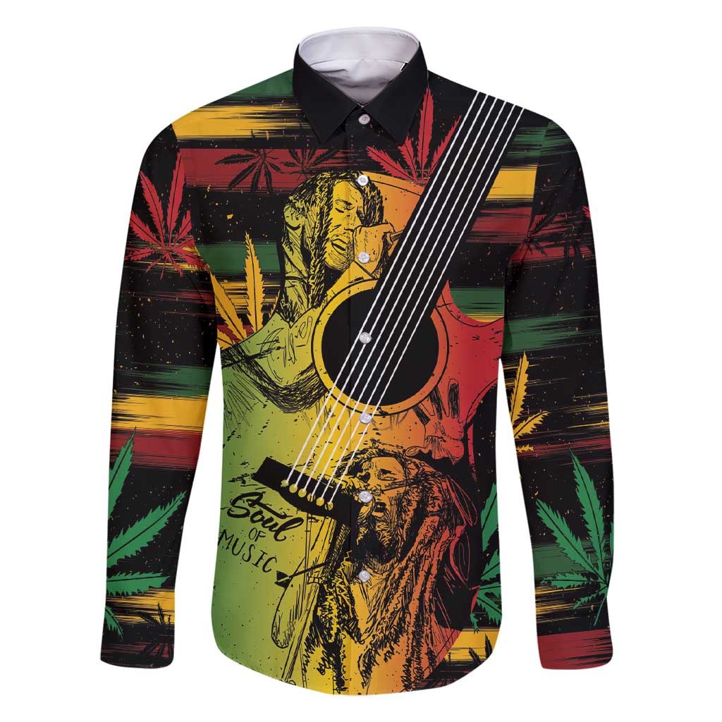 Personalised Reggae Soul Family Matching Short Sleeve Bodycon Dress and Hawaiian Shirt Sketch Style - Wonder Print Shop