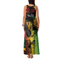 Personalised Reggae Soul Family Matching Tank Maxi Dress and Hawaiian Shirt Sketch Style - Wonder Print Shop