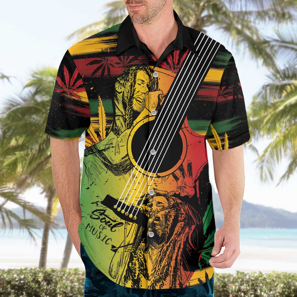 Personalised Reggae Soul Hawaiian Shirt Sketch Style - Wonder Print Shop
