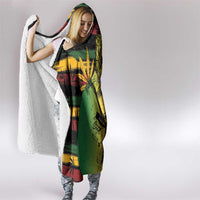Personalised Reggae Soul Hooded Blanket Sketch Style