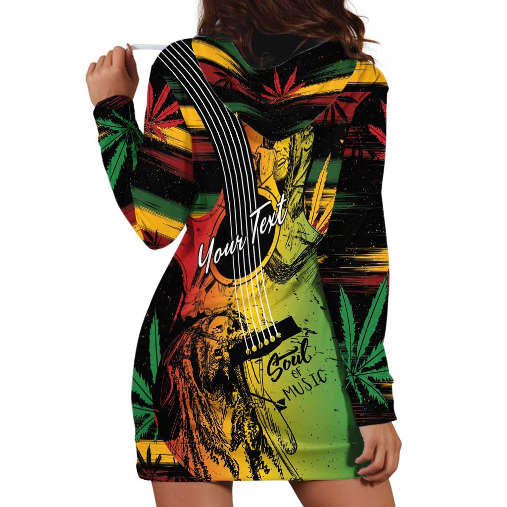 Personalised Reggae Soul Hoodie Dress Sketch Style - Wonder Print Shop