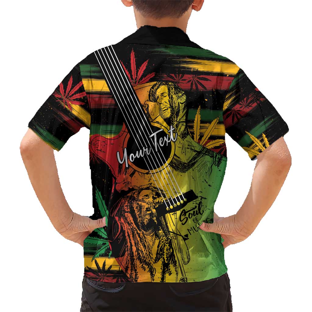 Personalised Reggae Soul Kid Hawaiian Shirt Sketch Style - Wonder Print Shop