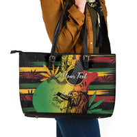 Personalised Reggae Soul Leather Tote Bag Sketch Style - Wonder Print Shop