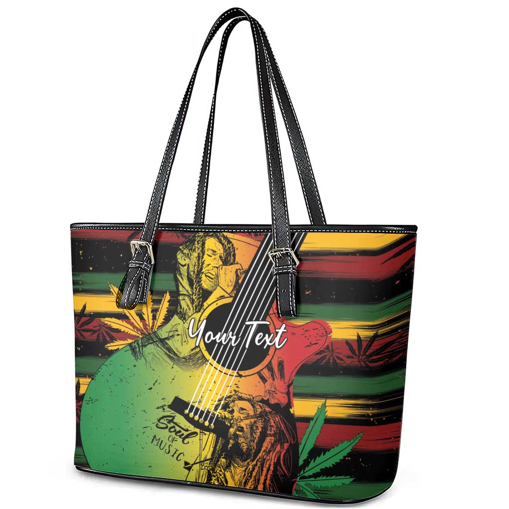 Personalised Reggae Soul Leather Tote Bag Sketch Style - Wonder Print Shop