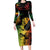 Personalised Reggae Soul Long Sleeve Bodycon Dress Sketch Style - Wonder Print Shop
