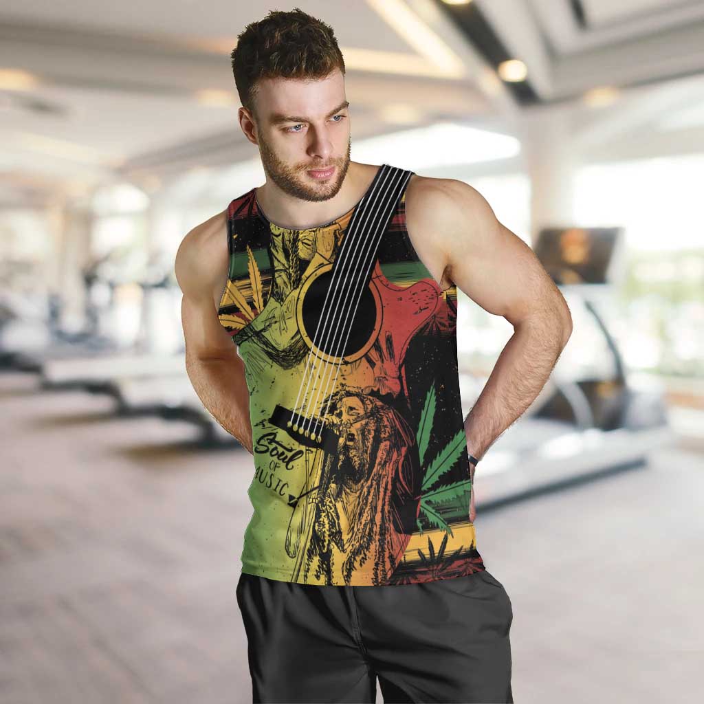 Personalised Reggae Soul Men Tank Top Sketch Style - Wonder Print Shop