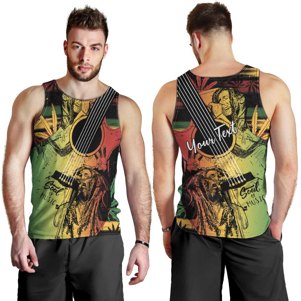 Personalised Reggae Soul Men Tank Top Sketch Style - Wonder Print Shop