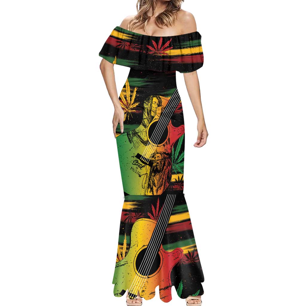 Personalised Reggae Soul Mermaid Dress Sketch Style - Wonder Print Shop