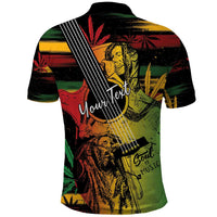 Personalised Reggae Soul Polo Shirt Sketch Style - Wonder Print Shop