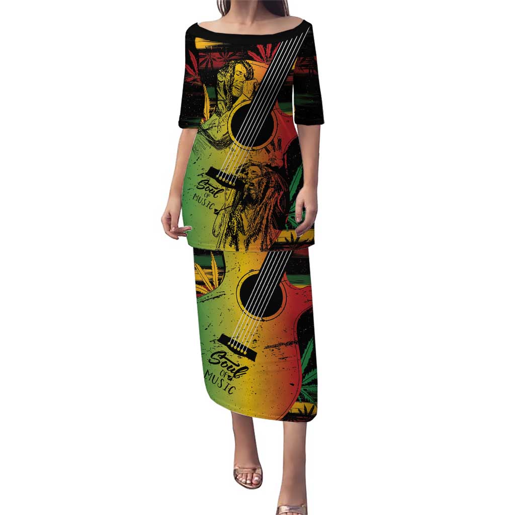 Personalised Reggae Soul Puletasi Sketch Style - Wonder Print Shop