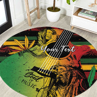 Personalised Reggae Soul Round Carpet Sketch Style