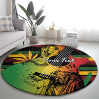 Personalised Reggae Soul Round Carpet Sketch Style