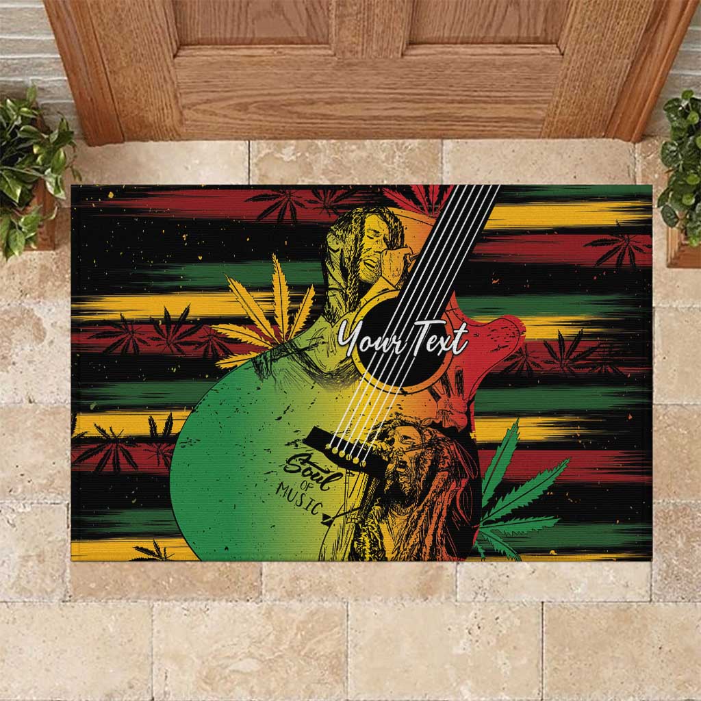 Personalised Reggae Soul Rubber Doormat Sketch Style - Wonder Print Shop