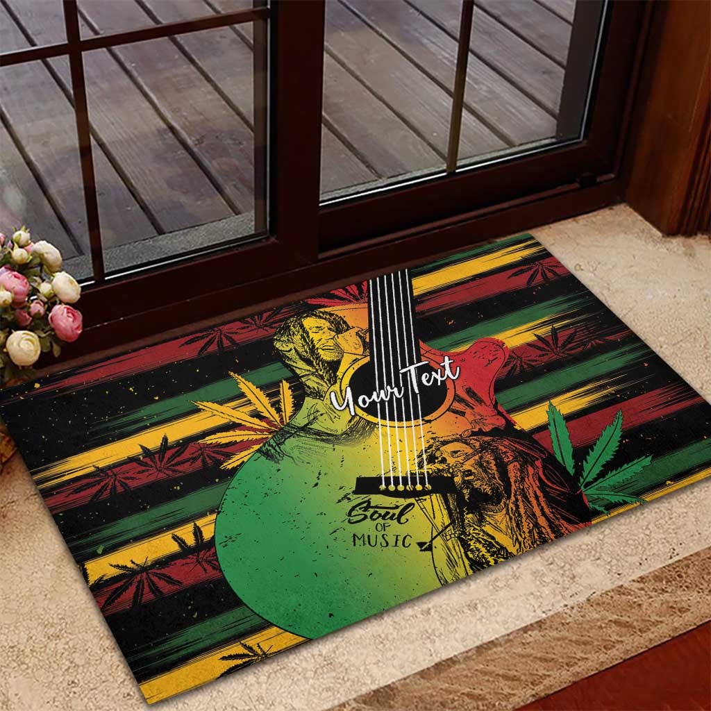 Personalised Reggae Soul Rubber Doormat Sketch Style - Wonder Print Shop