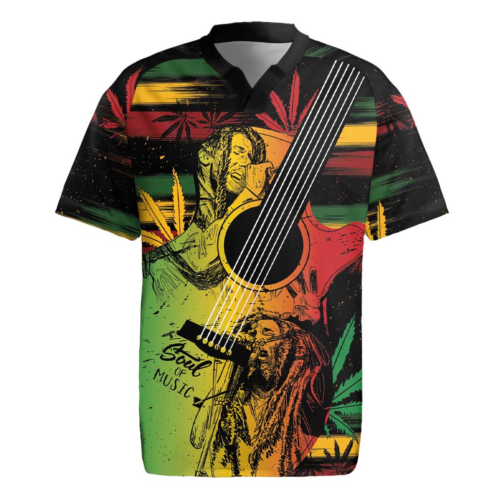 Personalised Reggae Soul Rugby Jersey Sketch Style - Wonder Print Shop