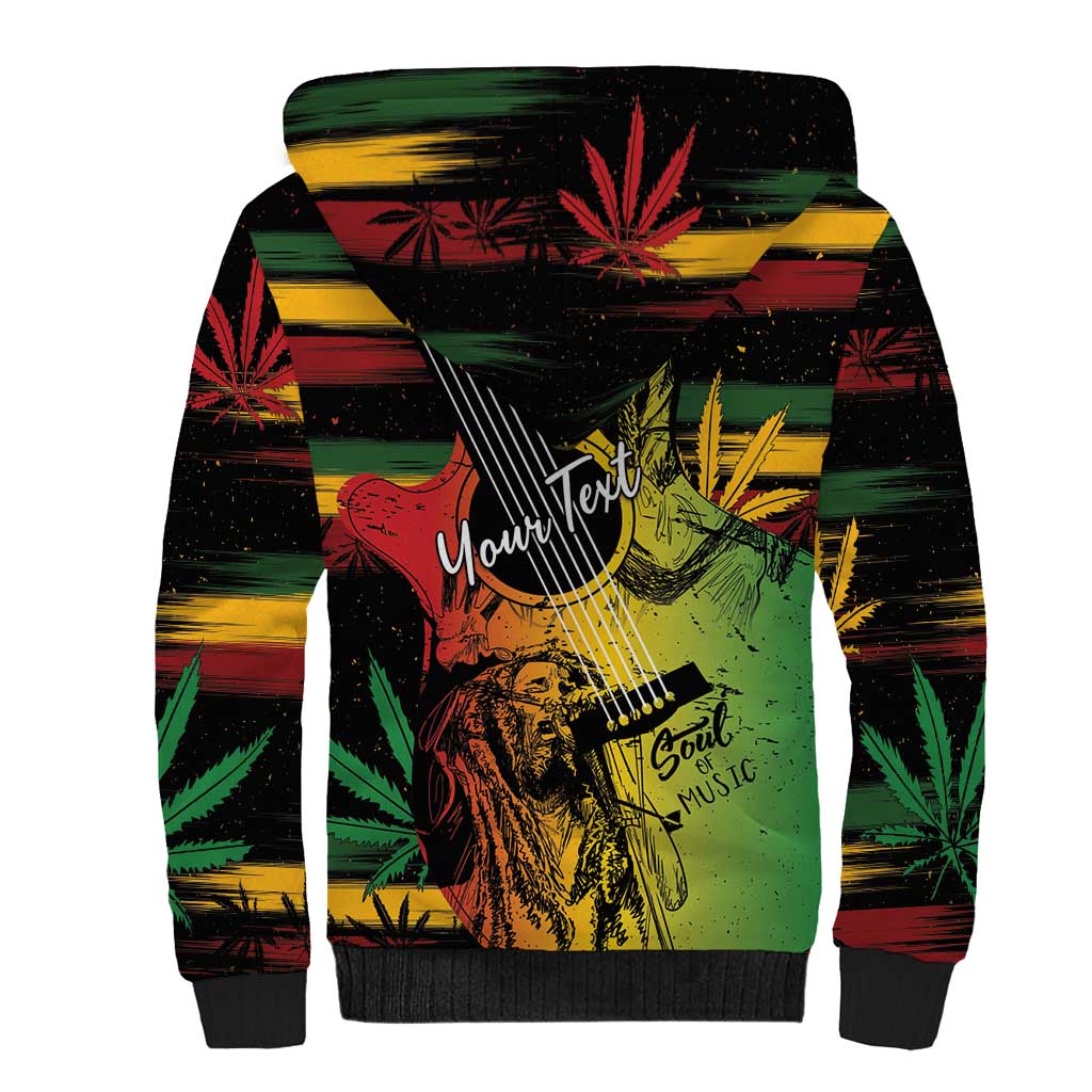 Personalised Reggae Soul Sherpa Hoodie Sketch Style - Wonder Print Shop