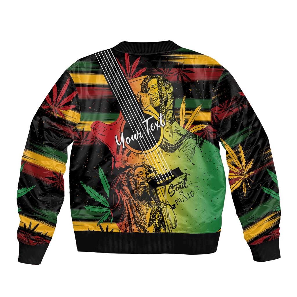 Personalised Reggae Soul Sleeve Zip Bomber Jacket Sketch Style - Wonder Print Shop