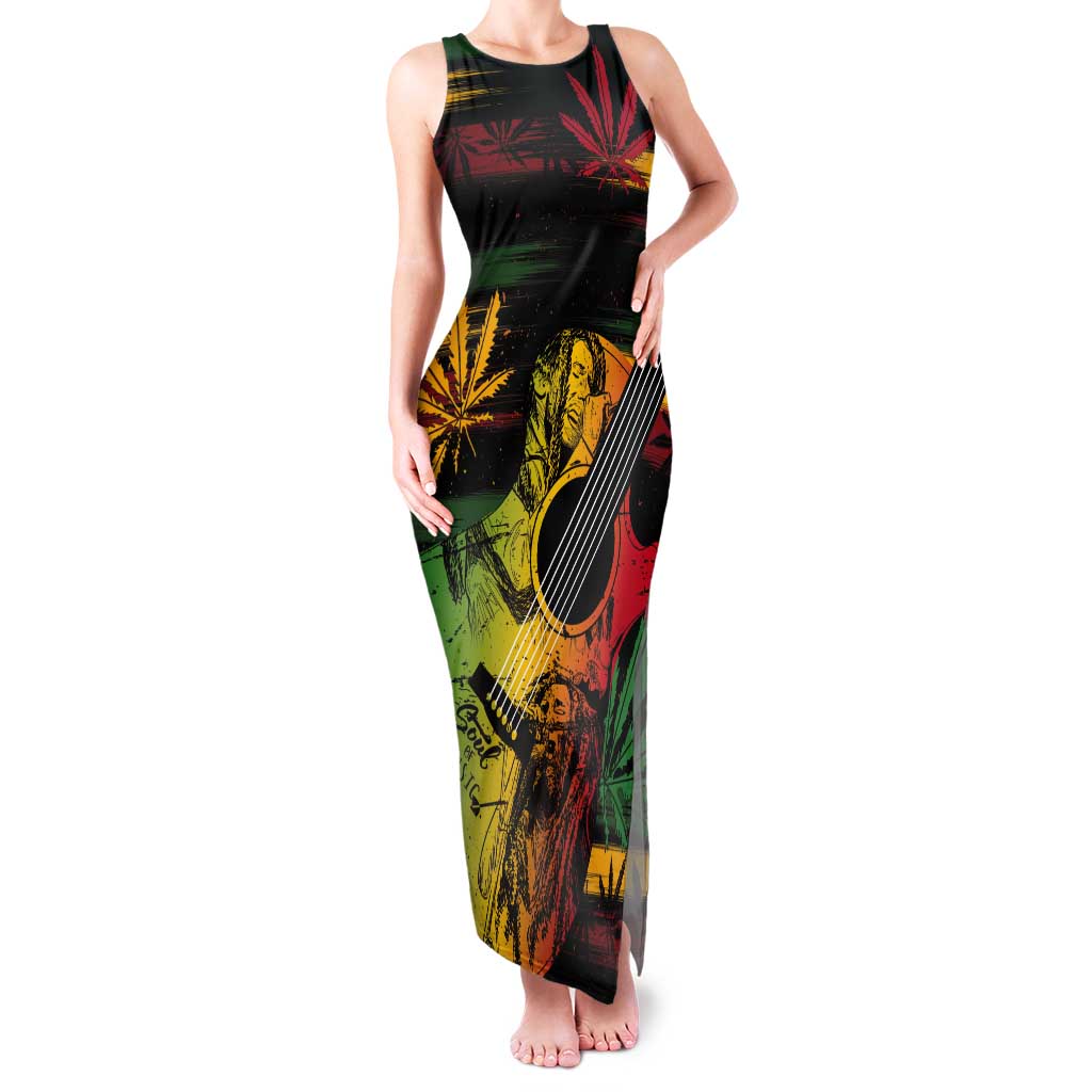 Personalised Reggae Soul Tank Maxi Dress Sketch Style - Wonder Print Shop